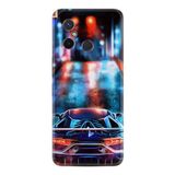 Kılıfland Xiaomi Redmi 12c ile Uyumlu Silikon Kılıf, Neon Cars Desen, Renkli