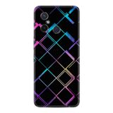 Kılıfland Xiaomi Redmi 12c ile Uyumlu Silikon Kılıf, Neon Şekiller Desen, Siyah