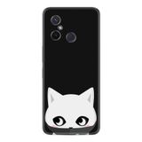 Kılıfland Xiaomi Redmi 12C ile Uyumlu Silikon Kılıf, Pandemi Cat Desen, Siyah