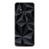 Kılıfland Xiaomi Redmi 12c ile Uyumlu Silikon Kılıf, Prizmalar Desen, Siyah