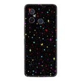 Kılıfland Xiaomi Redmi 12c ile Uyumlu Silikon Kılıf, Puantiye ve Ay Desen, Siyah