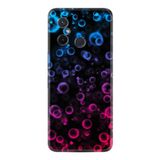 Kılıfland Xiaomi Redmi 12C ile Uyumlu Silikon Kılıf, Renkli Bubbles Desen, Siyah