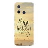 Kılıfland Xiaomi Redmi 12c Kılıf, Silikon, Baskılı, Believe In Yourself Desenli, Sarı