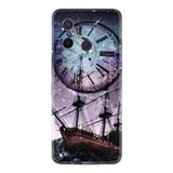 Kılıfland Xiaomi Redmi 12c Kılıf, Silikon, Desen Özel Seri Time, Mor-Mavi