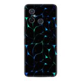 Kılıfland Xiaomi Redmi 12c Kılıf, Silikon, Naif Çizgiler Desen, Siyah-Mavi-Yeşil