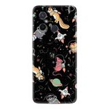 Kılıfland Xiaomi Redmi 12c Silikon Kılıf, Desen Özel Seri Planet Animals, Siyah
