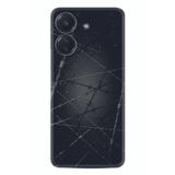 Kılıfland Xiaomi Redmi 13C ile Uyumlu Silikon Kılıf, Dikenli Tel Desen, Siyah