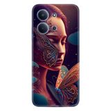 Kılıfland Xiaomi Redmi 15C ile Uyumlu Kılıf, Boutique Baskılı Kelebek Kadın Tasarımı, Silikon, Renk75
