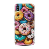 Kılıfland Xiaomi Redmi 7A Kılıf, Boutique Baskılı Donut Desenli, Renkli