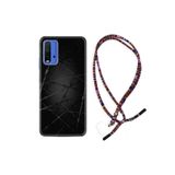 kilifland Xiaomi Redmi 9t ile Uyumlu Kılıf Rasta Ipli Boyun Askılı Desenli Silikon Dikenli Tel 1779