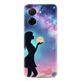 Kılıfland Xiaomi Redmi A5 4G ile Uyumlu Kılıf, Boutique Baskılı, Ay ve Kadın Tasarımı, Silikon, Renkli