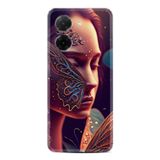Kılıfland Xiaomi Redmi A5 4G ile Uyumlu Kılıf, Boutique Baskılı, Kelebek Kadın Tasarımı, Silikon, Renk75