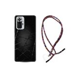 kilifland Xiaomi Redmi Note 10s ile Uyumlu Kılıf Rasta Ipli Boyun Askılı Desenli Silikon Dikenli Tel 1779