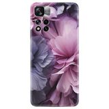 Kılıfland Xiaomi Redmi Note 11 Pro 5G ile Uyumlu Kılıf, Boutique Baskılı Çiçek Desen, Mor