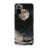 Kılıfland Xiaomi Redmi Note 11 SE ile Uyumlu Kılıf, Resimli Desenli Baskılı Silikon, Ay Balonu, Siyah