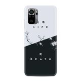 Kılıfland Xiaomi Redmi Note 11 SE ile Uyumlu Kılıf, Resimli Desenli Baskılı Silikon, Life and Death, Siyah-Beyaz