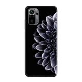 Kılıfland Xiaomi Redmi Note 11 SE ile Uyumlu Silikon Kılıf, Çiçek Desen, Siyah