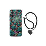 kilifland Xiaomi Redmi Note 11e ile Uyumlu Kılıf Ipli Boyun Askılı Desenli Silikon Circles 1828
