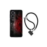 kilifland Xiaomi Redmi Note 11e ile Uyumlu Kılıf Ipli Boyun Askılı Desenli Silikon Color Wolf 1704