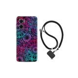 kilifland Xiaomi Redmi Note 11e ile Uyumlu Kılıf Ipli Boyun Askılı Desenli Silikon Colurful Mandala 1667