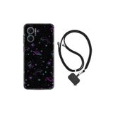 kilifland Xiaomi Redmi Note 11e ile Uyumlu Kılıf Ipli Boyun Askılı Desenli Silikon Galaxy Yunus Göz 1860