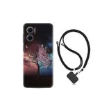 kilifland Xiaomi Redmi Note 11e ile Uyumlu Kılıf Ipli Boyun Askılı Desenli Silikon Heaven Tree 1859