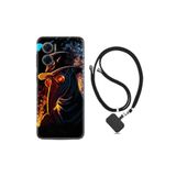 kilifland Xiaomi Redmi Note 11e ile Uyumlu Kılıf Ipli Boyun Askılı Desenli Silikon Karga 1616