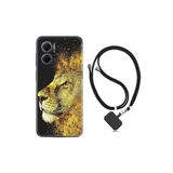 kilifland Xiaomi Redmi Note 11e ile Uyumlu Kılıf Ipli Boyun Askılı Desenli Silikon Leon 1323
