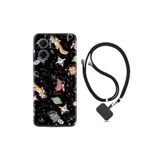 kilifland Xiaomi Redmi Note 11e ile Uyumlu Kılıf Ipli Boyun Askılı Desenli Silikon Planet Animals 1771