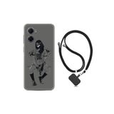 kilifland Xiaomi Redmi Note 11e ile Uyumlu Kılıf Ipli Boyun Askılı Desenli Silikon Purest Evil 1627