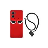 kilifland Xiaomi Redmi Note 11e ile Uyumlu Kılıf Ipli Boyun Askılı Desenli Silikon Red 1829