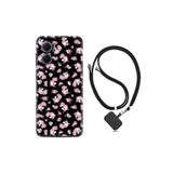 kilifland Xiaomi Redmi Note 11e ile Uyumlu Kılıf Ipli Boyun Askılı Desenli Silikon Unicorn Flowers 1406