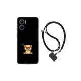 kilifland Xiaomi Redmi Note 11e ile Uyumlu Kılıf Ipli Boyun Askılı Desenli Silikon Uyuyan Köpek 1875