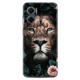 Kılıfland Xiaomi Redmi Note 11e ile Uyumlu Kılıf, Resimli Desenli Baskılı Silikon, Leon Flowers, Çok Renkli