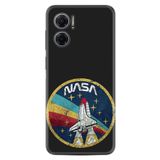 Kılıfland Xiaomi Redmi Note 11e ile Uyumlu Kılıf, Resimli Desenli Baskılı Silikon, NASA, Siyah