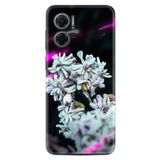 Kılıfland Xiaomi Redmi Note 11e ile Uyumlu Kılıf, Resimli Desenli, Silikon Platinium Series, Beyaz Çiçekler