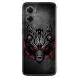 Kılıfland Xiaomi Redmi Note 11e ile Uyumlu Kılıf, Resimli Desenli Silikon, Platinium Series, Dark Wolf, Siyah
