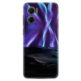 Kılıfland Xiaomi Redmi Note 11e ile Uyumlu Kılıf, Resimli Desenli, Silikon, Platinium Series, Kuzey Işıkları, Mor