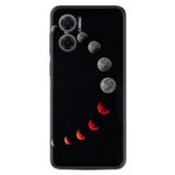 Kılıfland Xiaomi Redmi Note 11e ile Uyumlu Kılıf, Resimli Desenli, Silikon, Platinium Series, Mooons, Siyah