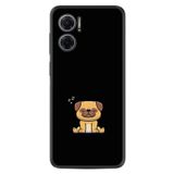 Kılıfland Xiaomi Redmi Note 11e ile Uyumlu Kılıf, Resimli Desenli, Silikon, Platinium Series, Uyuyan Köpek, Siyah