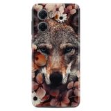 Kılıfland Xiaomi Redmi Note 11e ile Uyumlu Kılıf, Silikon, Çiçekli Tilki Desenli, Renkli