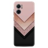 Kılıfland Xiaomi Redmi Note 11e ile Uyumlu Kılıf, Silikon, Desenli Baskılı, Great Marble, Pembe-Siyah