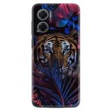 Kılıfland Xiaomi Redmi Note 11e ile Uyumlu Kılıf, Silikon, Desenli Baskılı, Tiger Çiçek, Çok Renkli