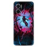 Kılıfland Xiaomi Redmi Note 11e ile Uyumlu Silikon Kılıf, Astronot Attack Deseni, Renkli