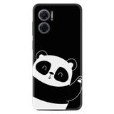 Kılıfland Xiaomi Redmi Note 11e ile Uyumlu Silikon Kılıf, Bay Bay Panda Desen, Siyah