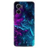 Kılıfland Xiaomi Redmi Note 11e ile Uyumlu Silikon Kılıf, Desen Özel Seri Explosive, Mavi Mor