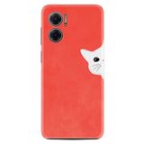 Kılıfland Xiaomi Redmi Note 11e ile Uyumlu Silikon Kılıf, Desen Özel Seri Kedoş, Kırmızı