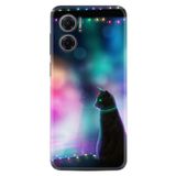 Kılıfland Xiaomi Redmi Note 11e ile Uyumlu Silikon Kılıf, Desen Özel Seri, Window Cat, Renkli
