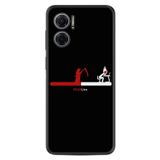 Kılıfland Xiaomi Redmi Note 11e ile Uyumlu Silikon Kılıf, Desenli, Dead Line, Siyah