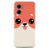 Kılıfland Xiaomi Redmi Note 11e ile Uyumlu Silikon Kılıf, Sevimli Köpek Deseni, Turuncu